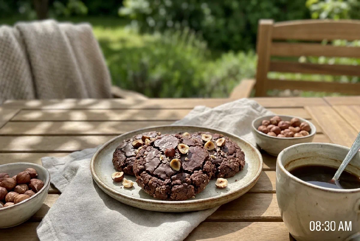 Cookies moelleux avoine, cacao et noisettes — prêts en 30 minutes