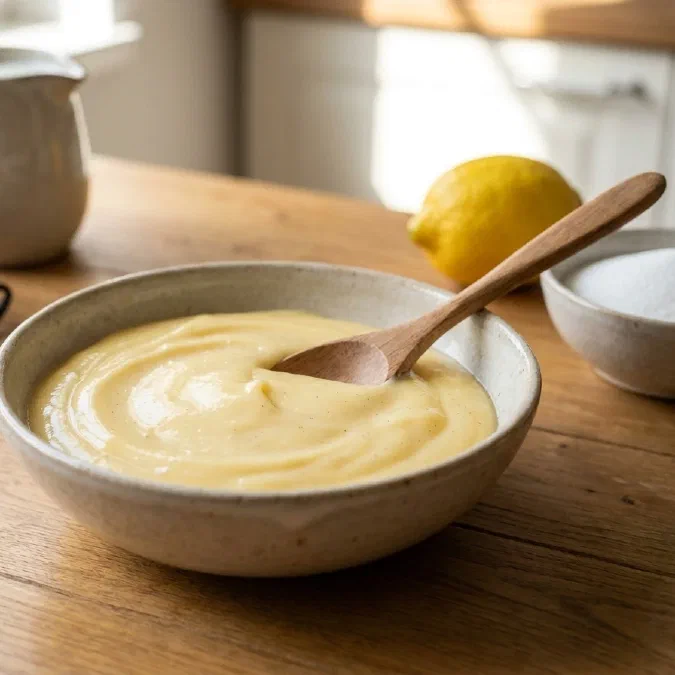 Crema pastelera clásica, lisa y aterciopelada