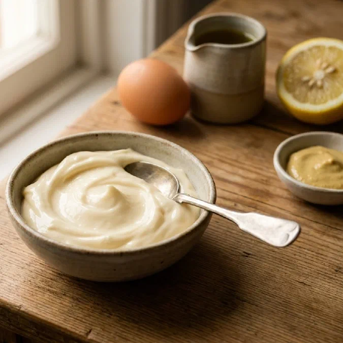Mayonnaise maison, crémeuse et rapide