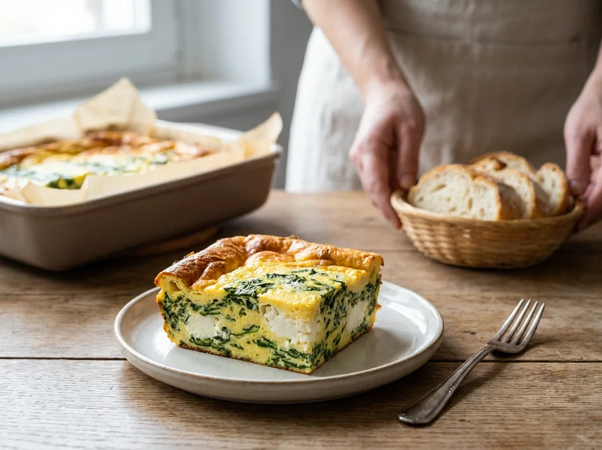 Baked Spinach and Ricotta Frittata