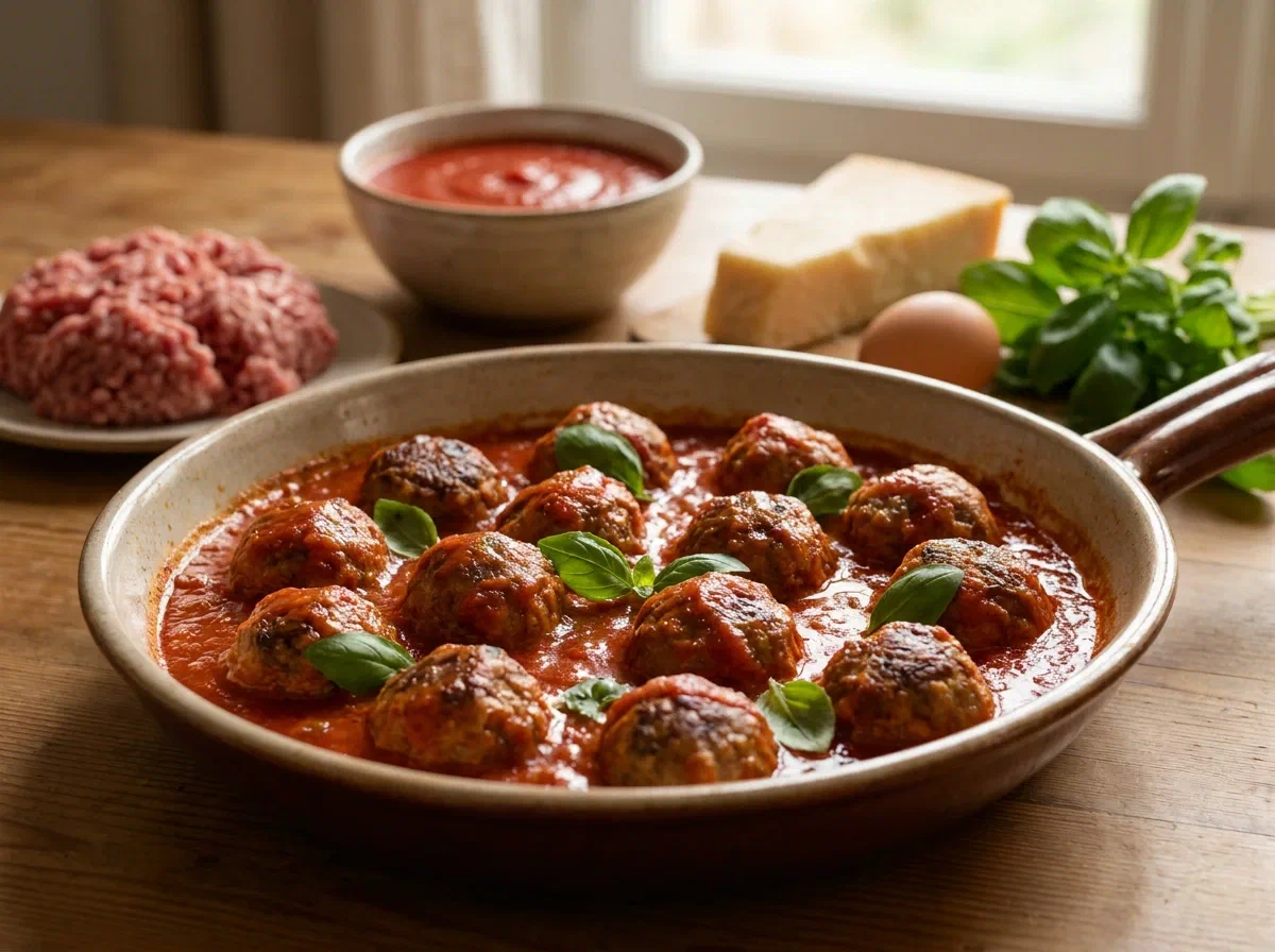 Albóndigas en salsa de tomate, la receta tradicional