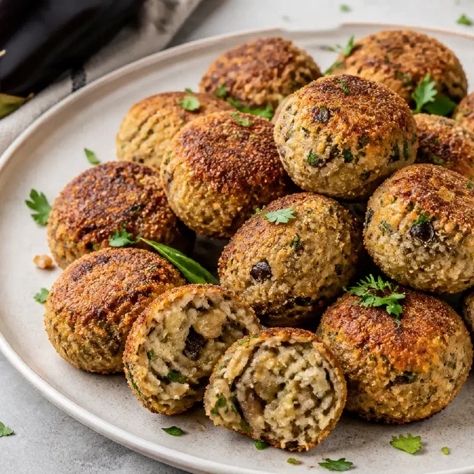 Boulettes d'aubergines au four, faciles et savoureuses
