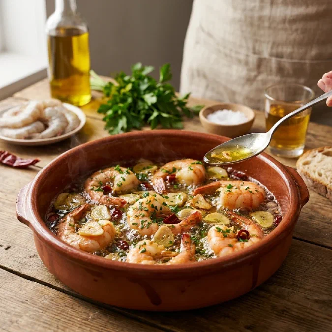 Gambas al ajillo, crevettes à l'ail à l'espagnole