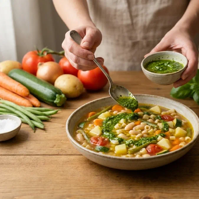 Soupe au pistou, la zuppa provenzale di verdure al pesto