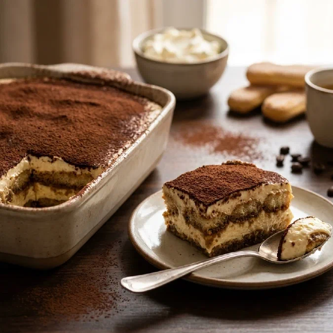 Tiramisu classique et crémeux au mascarpone et boudoirs
